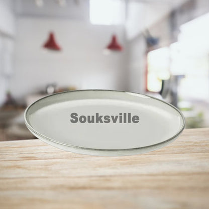 Gray Dinner Plate