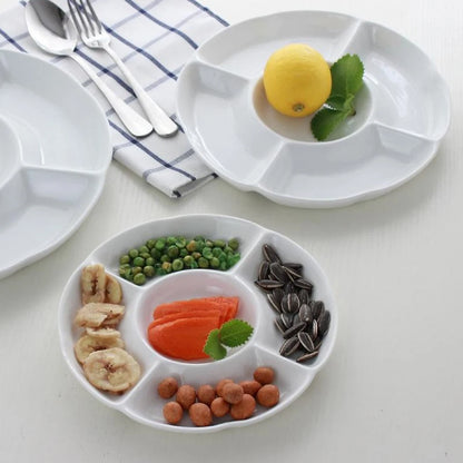 5 compartments divided dish