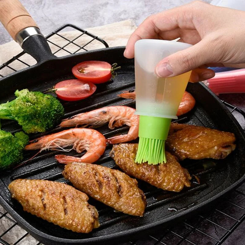 Oil Bottle With  Brush (set of 2)