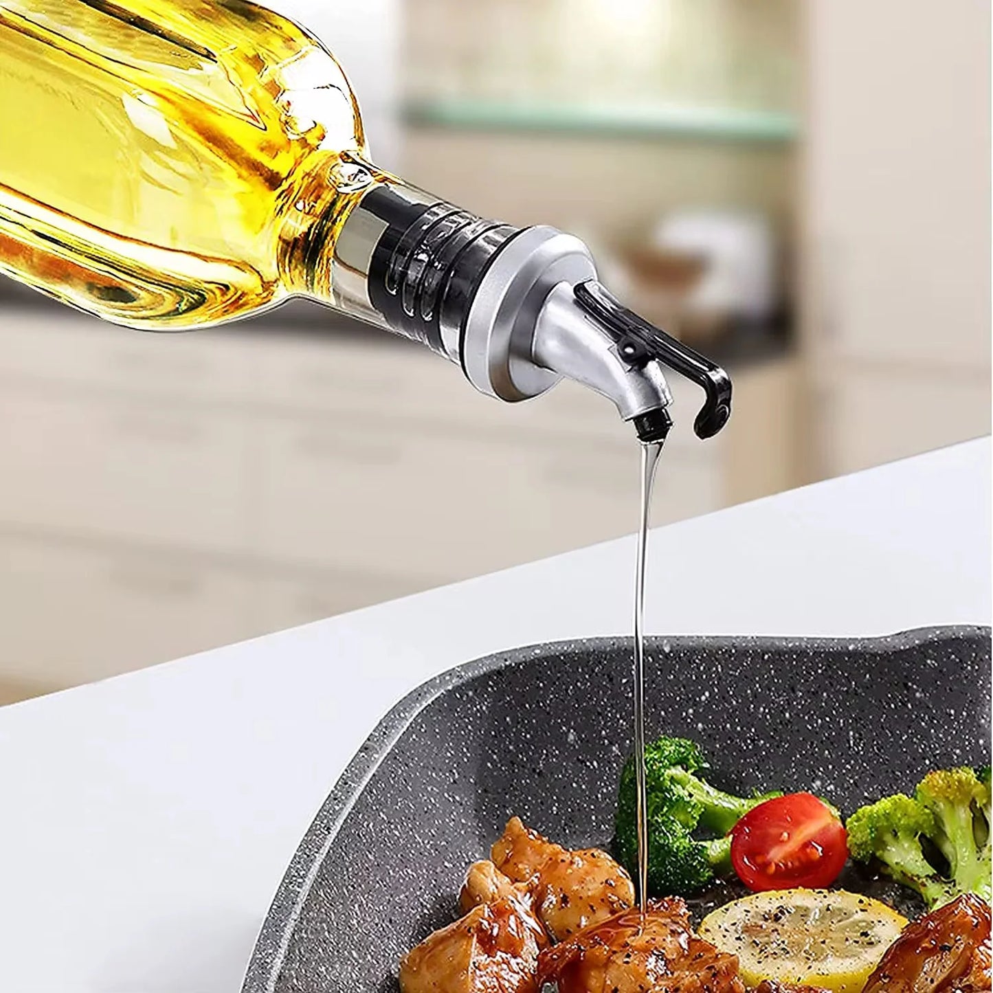 Glass Oil & Vinegar Cruet ( Set of 4)