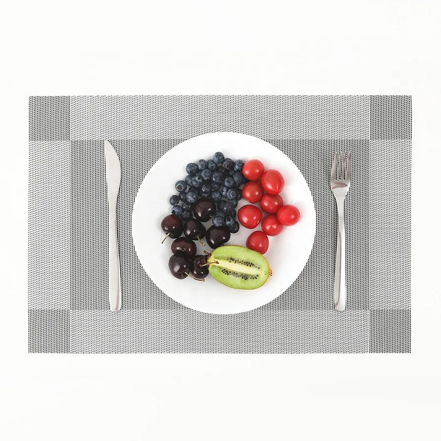 Grey Vinyl Placemat (Set of 6)