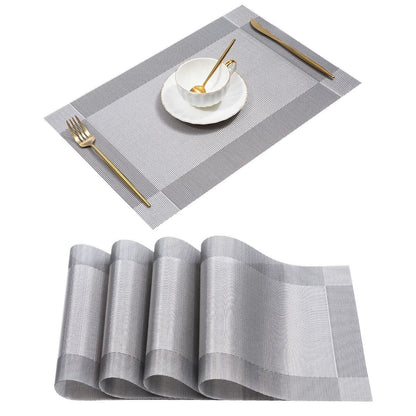 Grey Vinyl Placemat (Set of 6)