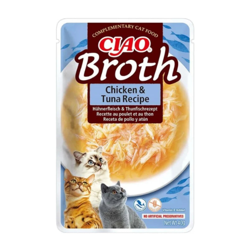 INABA CHURU BROTH CAT CHICKEN&TUNA RECIPE 40G