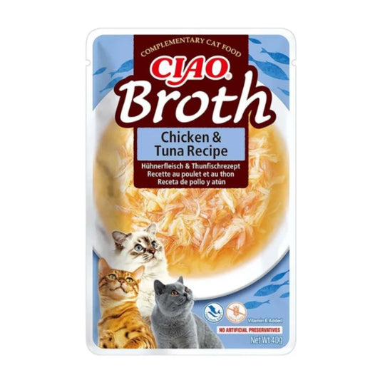 INABA CHURU BROTH CAT CHICKEN&TUNA RECIPE 40G