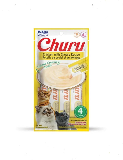 INABA CHURU CAT CHICKEN WITH CHEESE  RECIPE 4 TUBES