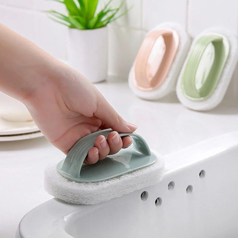 Scourer With Plastic Handle (set of 3)