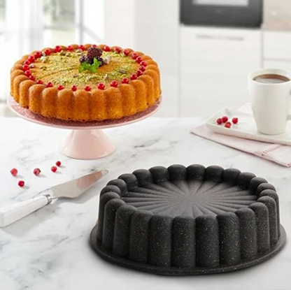 Cast Granite Coated Round Cake Pan