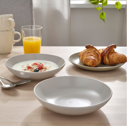 Set of 6 Dosthoff Light Beige Deep Plate