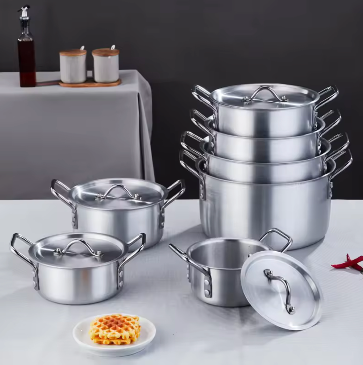Aluminum Cooking Pot (Set of 7)