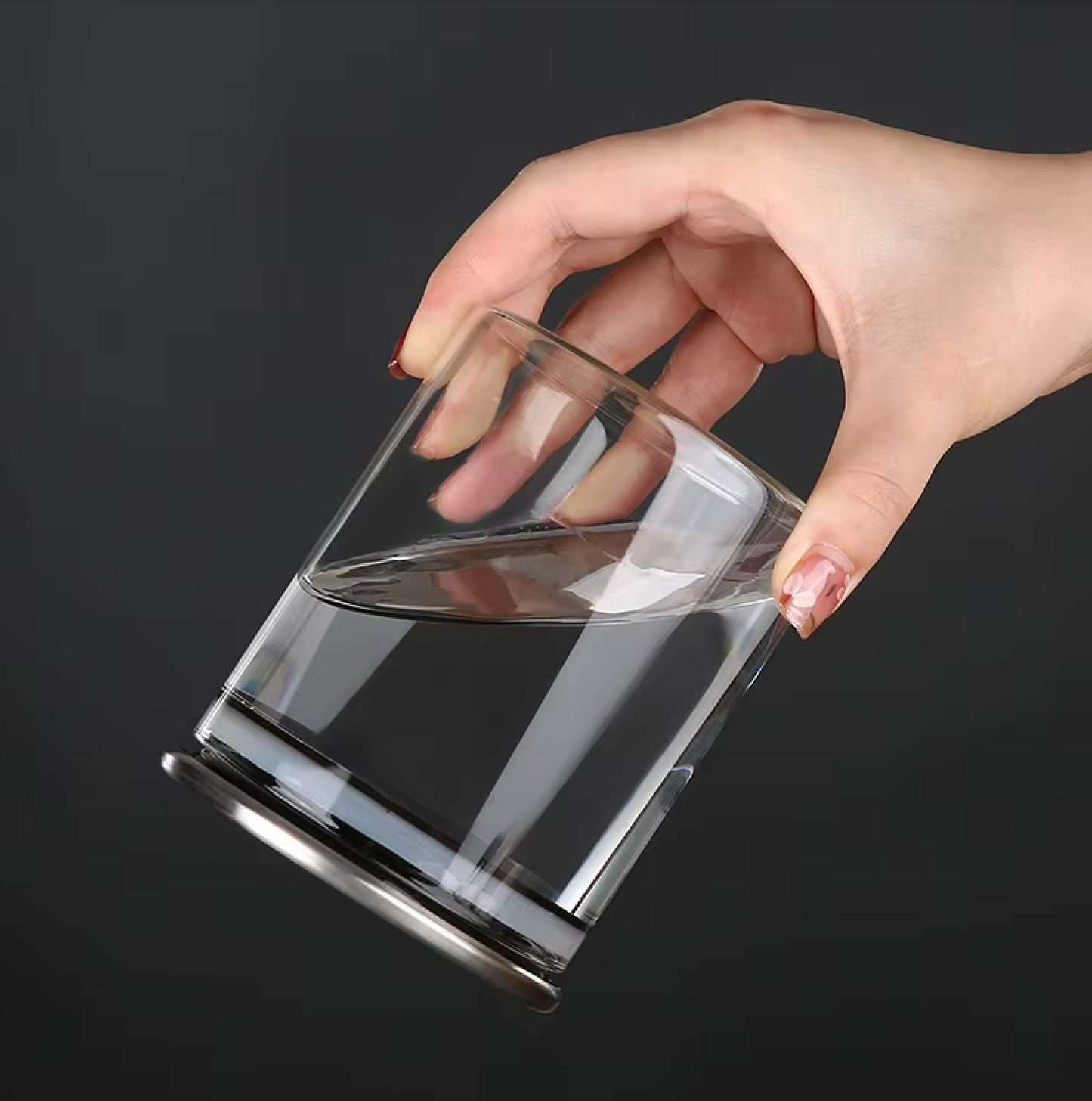 Borosilicate Glass Round Jar Stainless Steel Cover