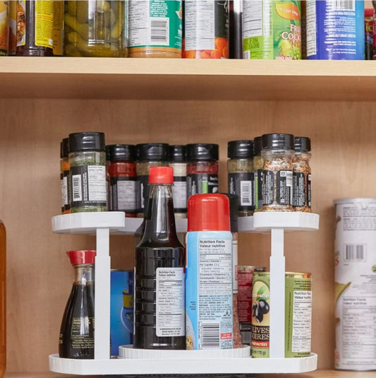 Two-Tiered Spinner Spice Organizer