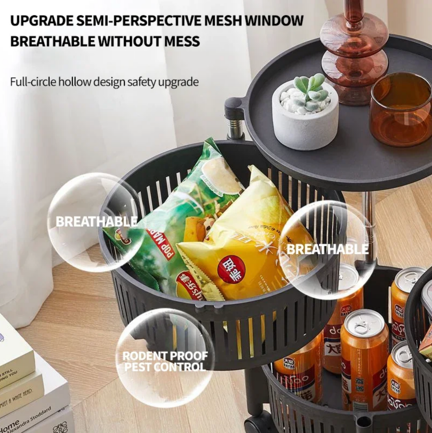 4 Layers Kitchen Trolley