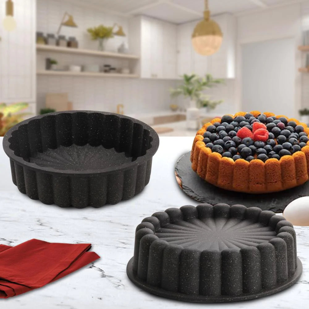 Cast Granite Coated Round Cake Pan