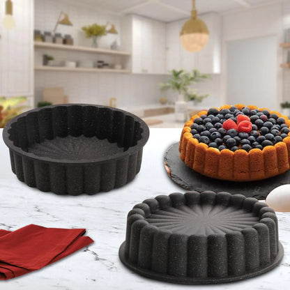Cast Granite Coated Round Cake Pan
