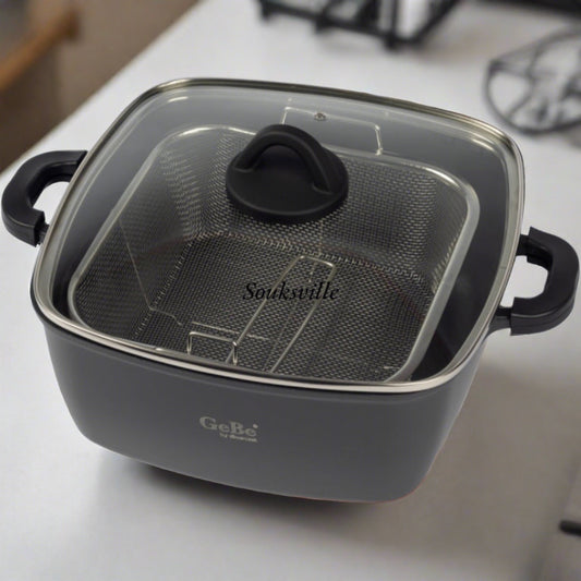 Venus Fryer Pot With Lid & Basket (28x28cm)