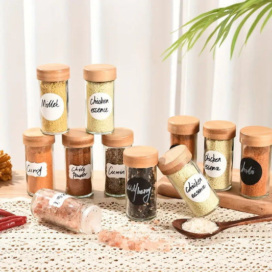 Glass Spice Jars (Set of 12)