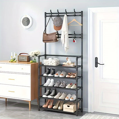 5 Tier Multi-Functional Shoe And Hat Rack