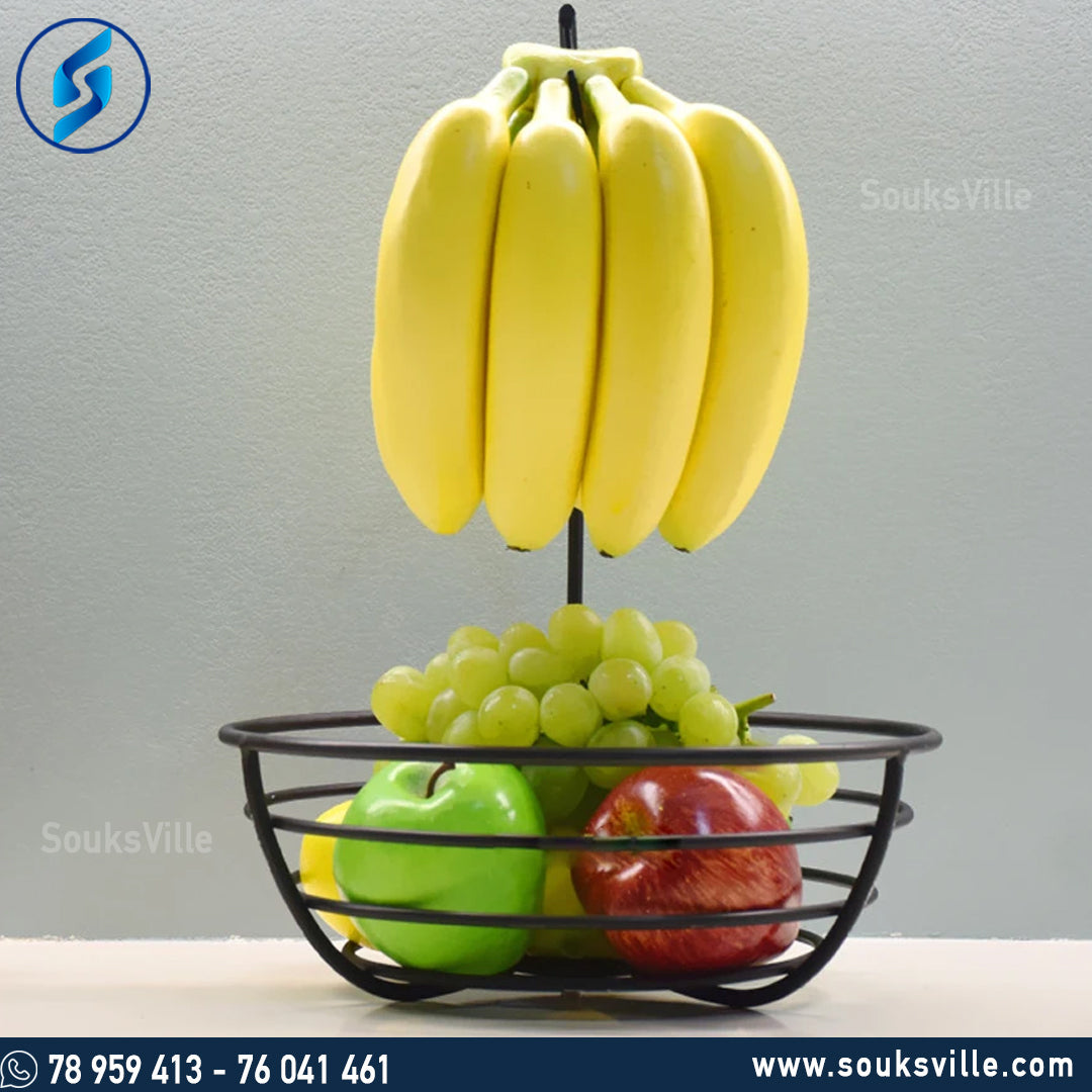 Fruit Bowl With Banana Hanger Souksville