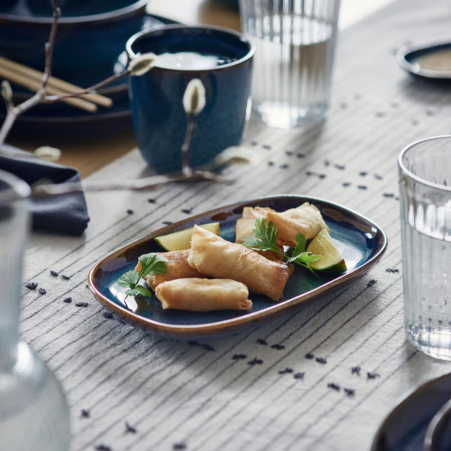 Blue Oval Plate
