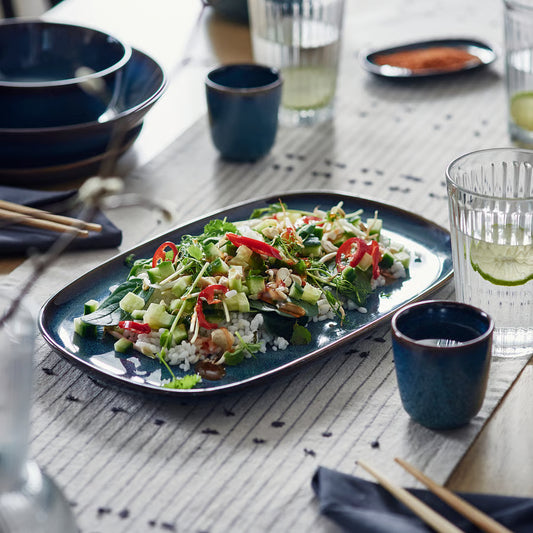 Blue Oval Plate