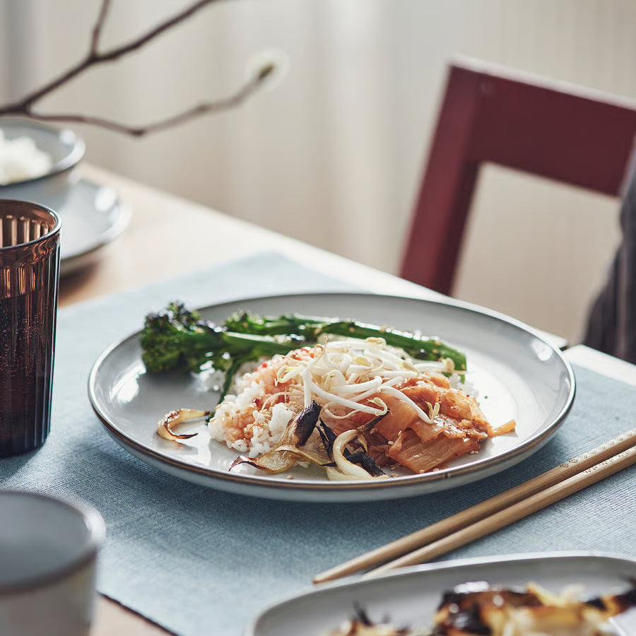 Gray Dinner Plate