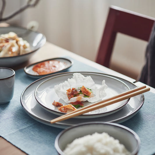 Gray Dinner Plate