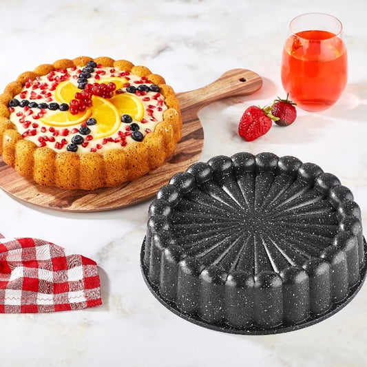 Cast Granite Coated Round Cake Pan