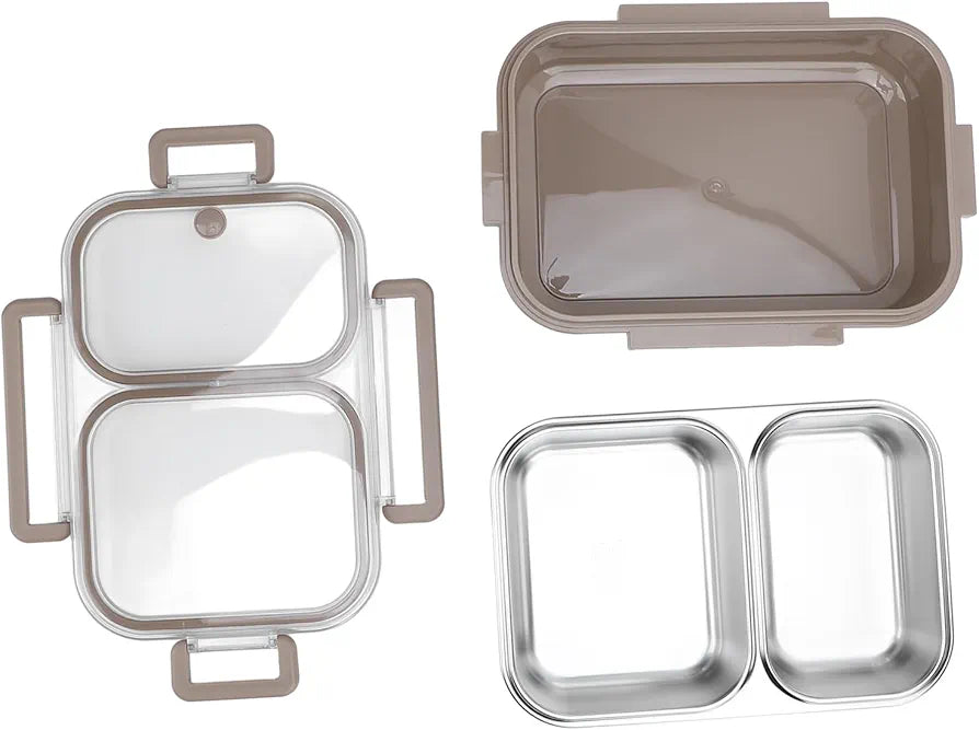 Stainless Steel 2 Compartments Food Container