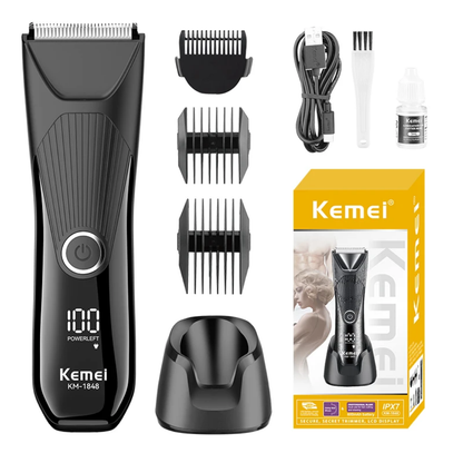 Kemei km -1848 men electric groin hair trimmer