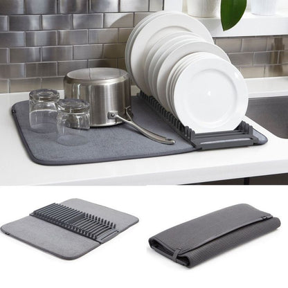 Dish Drying Mat with a Rack