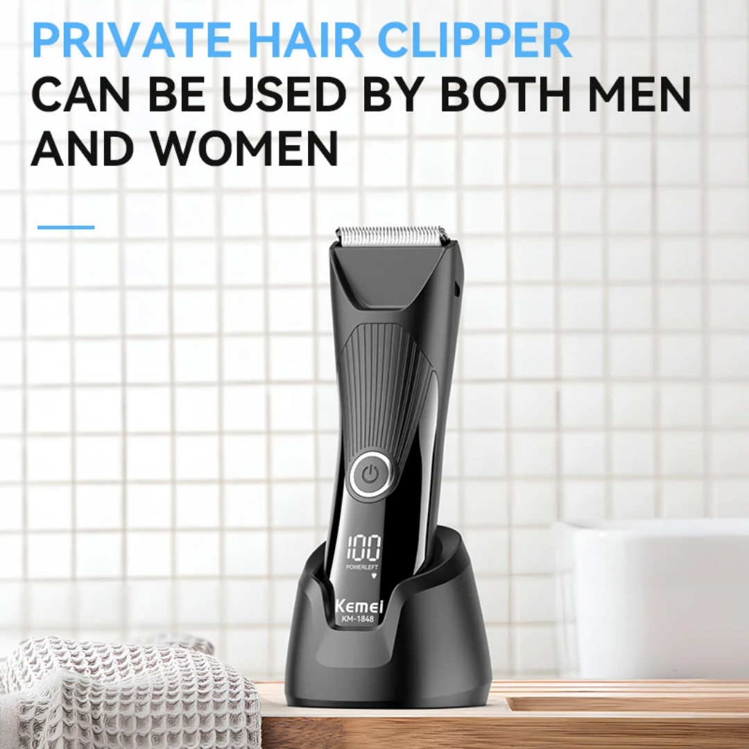 Kemei km -1848 men electric groin hair trimmer
