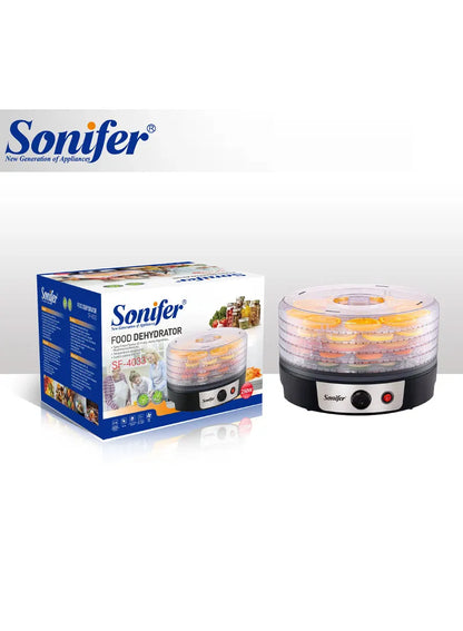 250W Electric Food Dehydrator with 5 Transparent Trays SF-4033