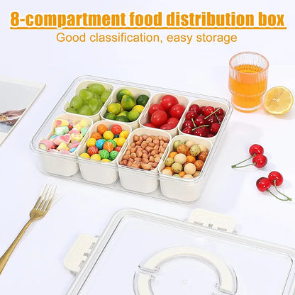 8 compartments food distribution box
