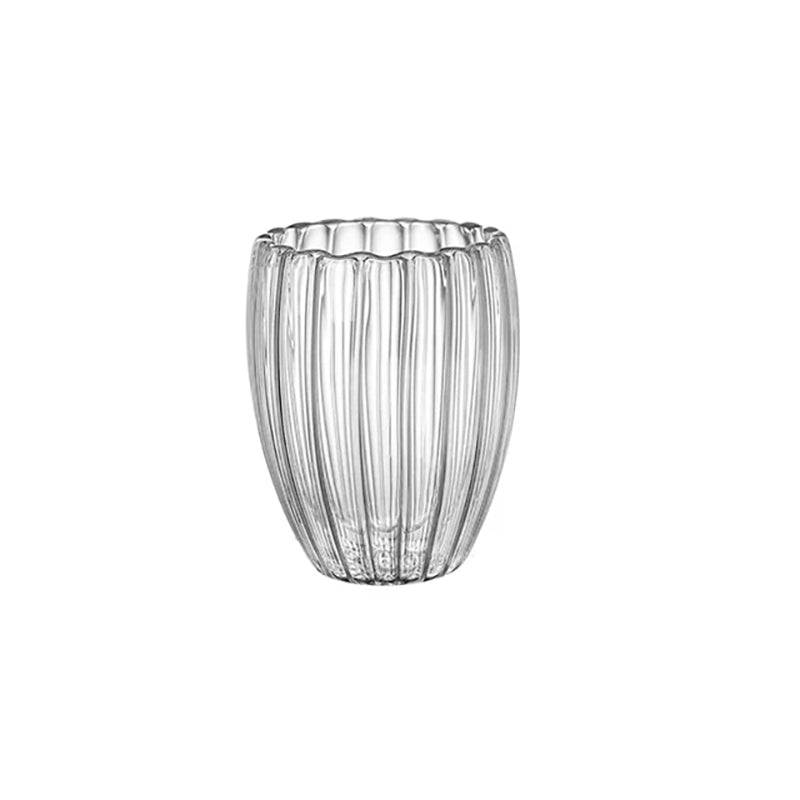 Double Wall Ribbed Galss Cup