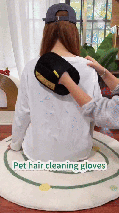 Pet Hair Removal Glove with Dual-Sided Electrostatic Bristles