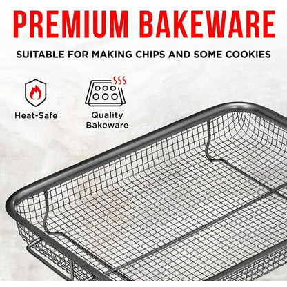 Rectangular Copper Open Airfryer Tray