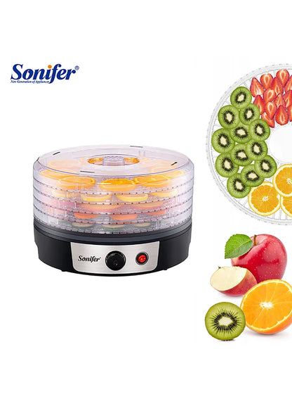 250W Electric Food Dehydrator with 5 Transparent Trays SF-4033