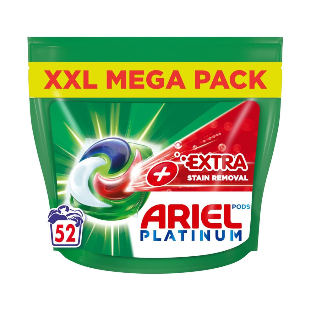 Ariel Platinum + Stain Remover Pods - 52 Wash