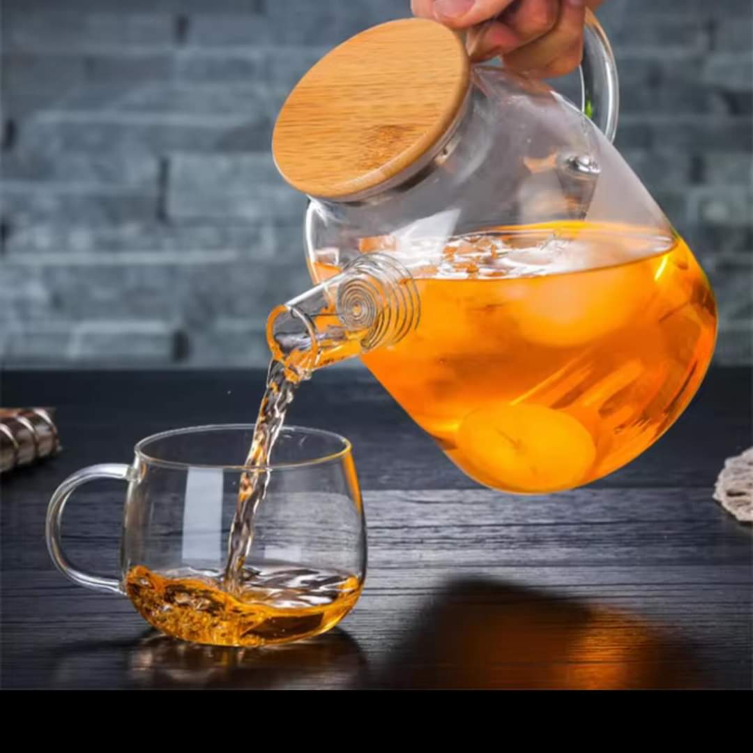 Glass Kettle With Bamboo Lid