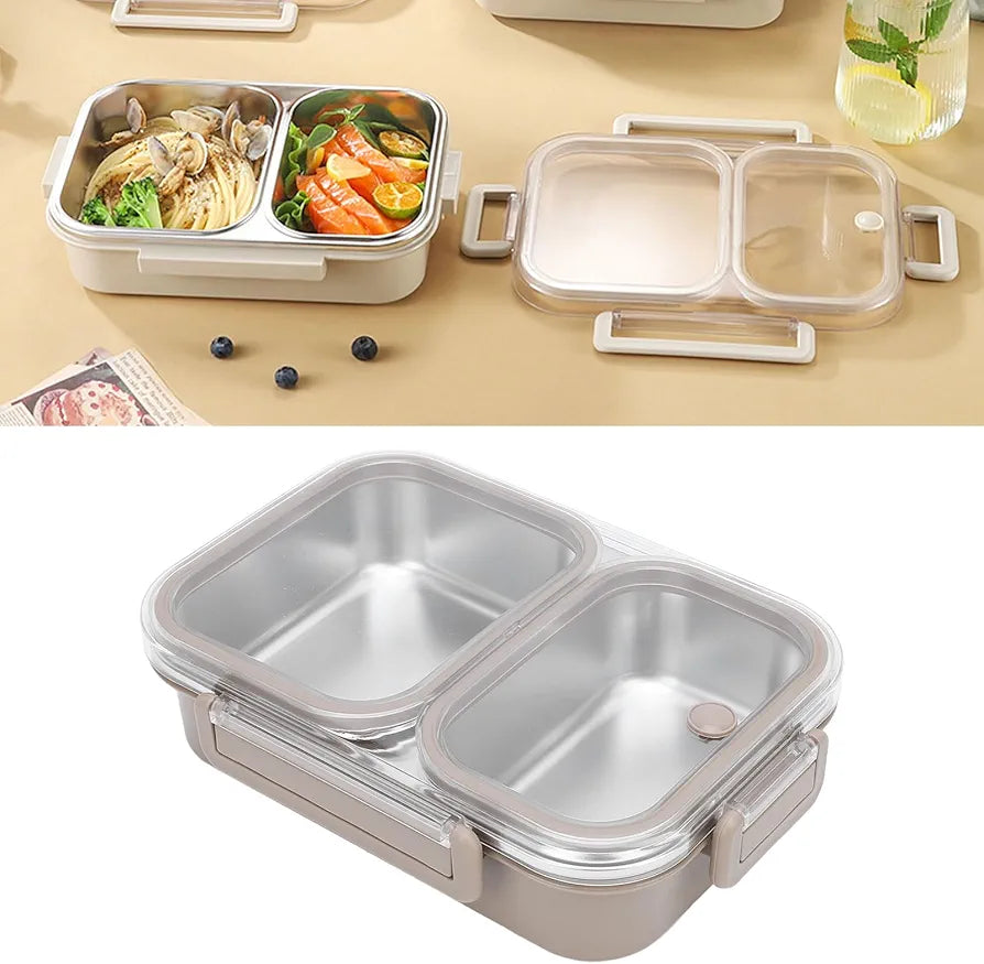 Stainless Steel 2 Compartments Food Container