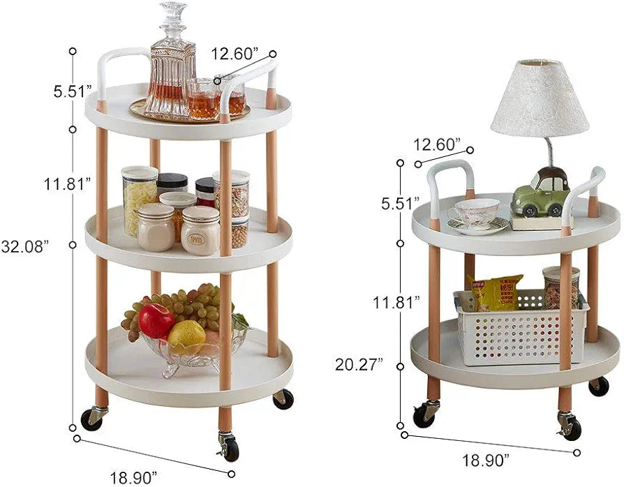 Rotating 3 Tiers Trolly