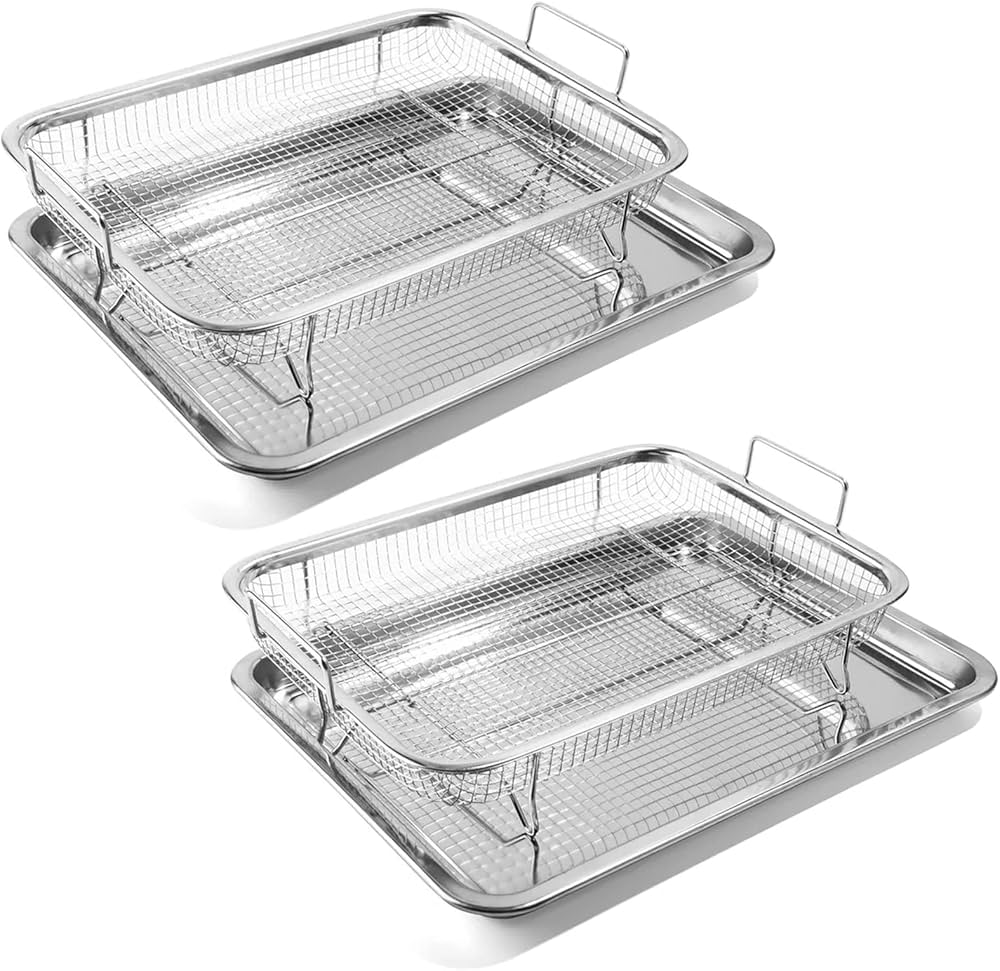 Rectangular Copper Open Airfryer Tray