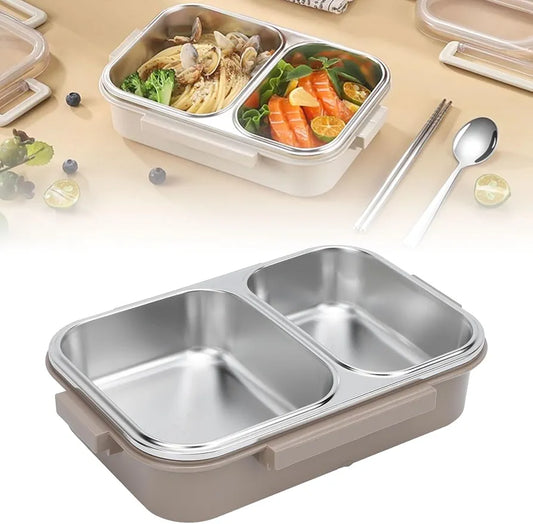 Stainless Steel 2 Compartments Food Container
