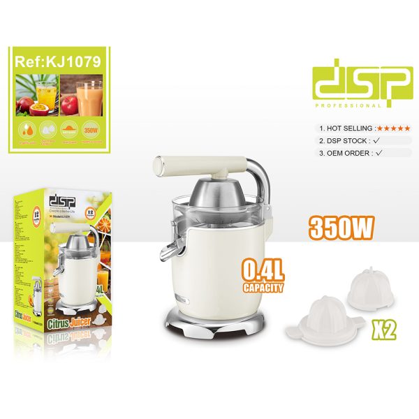 DSP KJ1079, 350W Electric Citrus Juicer With Lever