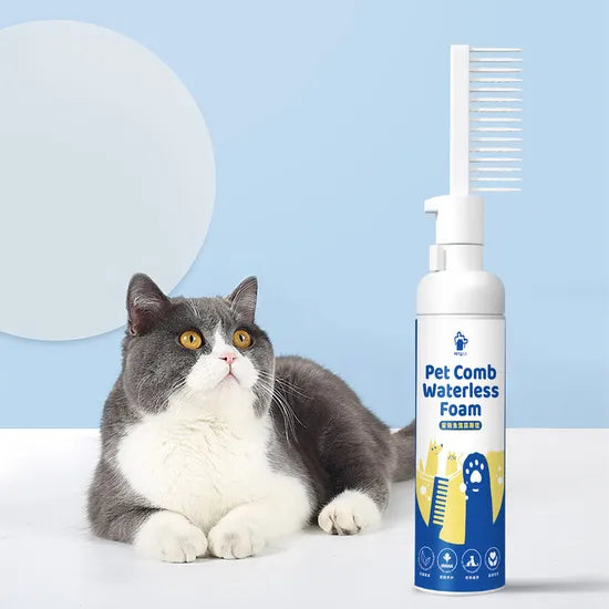 Pet comb waterless foam