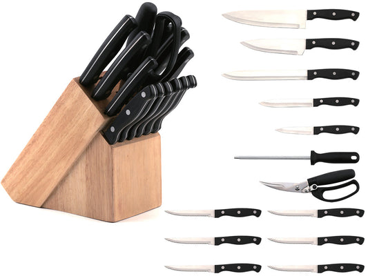 Knife Set 14 pcs with wooden block