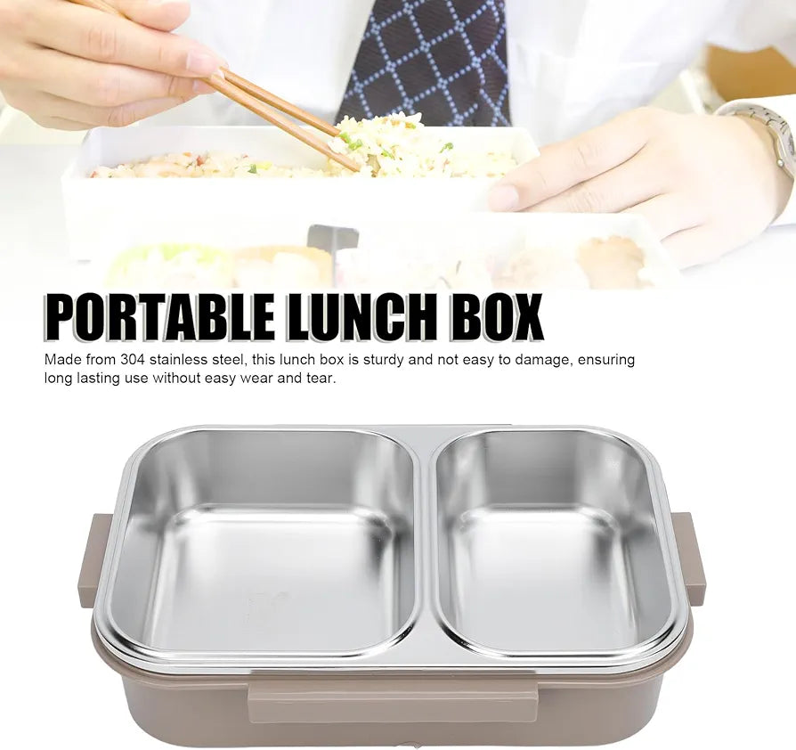 Stainless Steel 2 Compartments Food Container