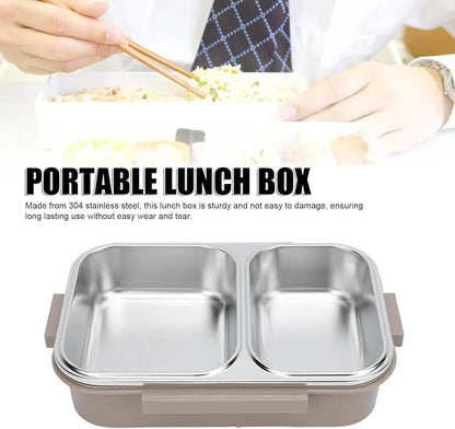 Stainless Steel 2 Compartments Food Container