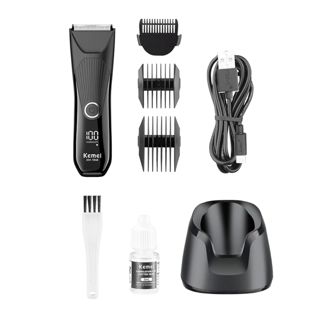 Kemei km -1848 men electric groin hair trimmer