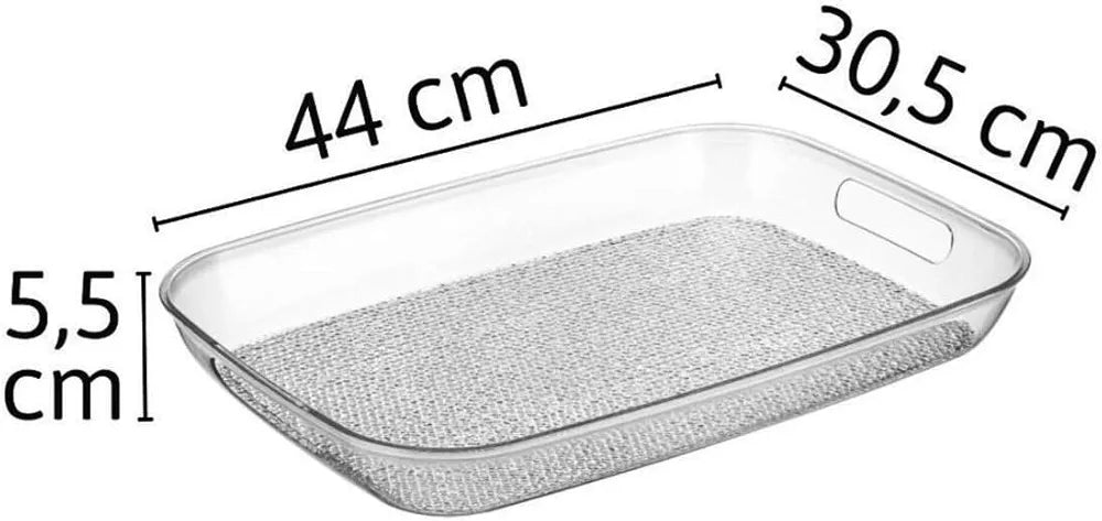 Deconox Diamond Acrylic Shatterproof Transparent Serving Tray